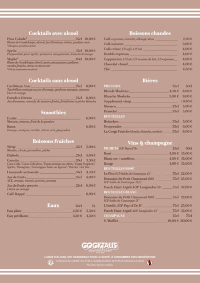 carte snack plage privee pailotte 2