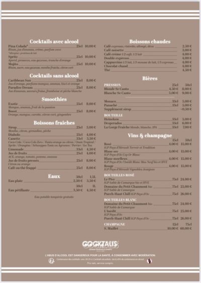 Menu azur plage plage privee
